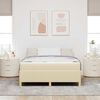 vidaXL Bedframe met matras Cr&egrave;me 140 x 190 cm Stof
