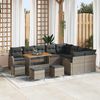 vidaXL Tuin Sofa Set met kussen met opslag met kussen 13 pcs Grijs