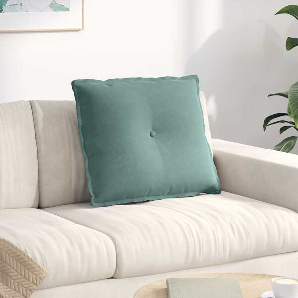 vidaXL Rugkussen Zeegroen 60 x 50 cm Cordstof