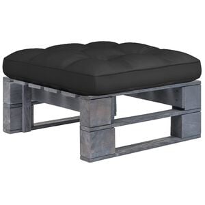 vidaXL Tuinhocker pallet ge&iuml;mpregneerd grenenhout grijs