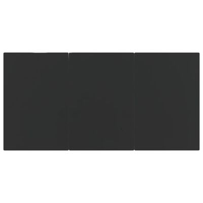 vidaXL 7-delige Tuinset poly rattan en staal zwart