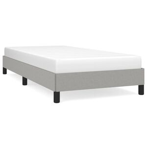 vidaXL Bedframe zonder matras 90x200 cm stof lichtgrijs