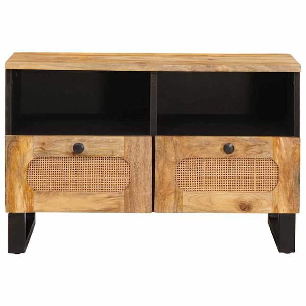 vidaXL TV-kast met lade Bruin 70 x 33 x 46 cm Massief Mango Hout