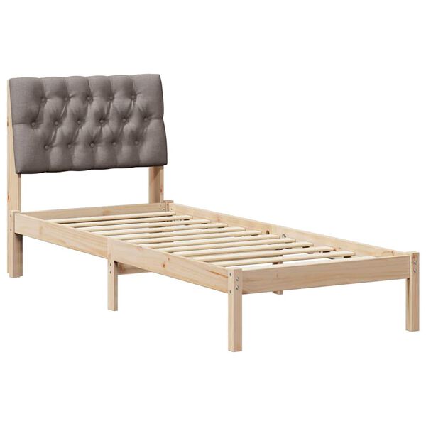 vidaXL Bedframe met Gevoerd Hoofdgedeelte Bruin 80 x 200 cm