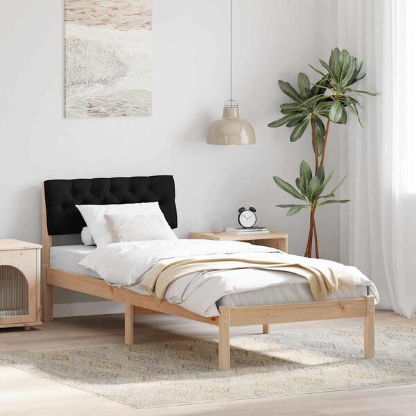 vidaXL Bedframe Bruin en zwart 80 x 200 cm Massief grenenhout