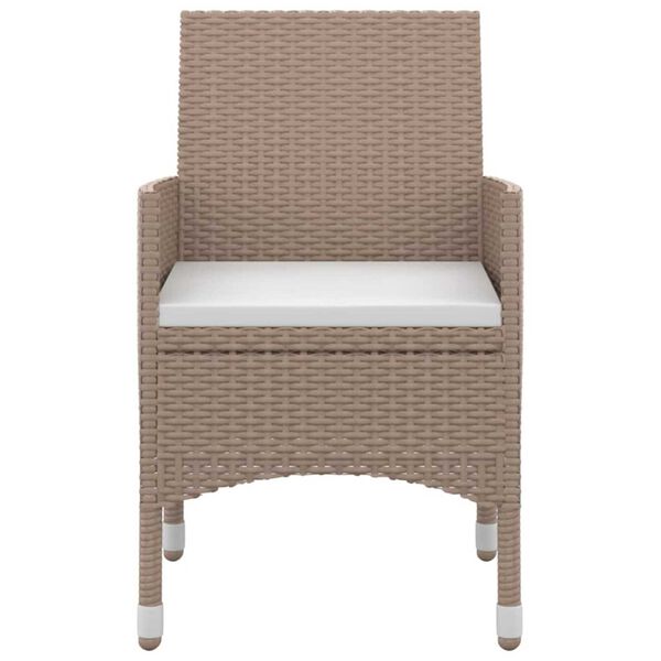 vidaXL 9-delige Tuinset met kussens poly rattan en glas