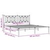 vidaXL Bedframe met hoofdbord metaal wit 180x200 cm