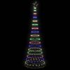 vidaXL LED Kerstboom met 355 LED Multikleur 184.5 cm Metaal