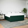 vidaXL Boxspring met matras fluweel donkergroen 200x200 cm