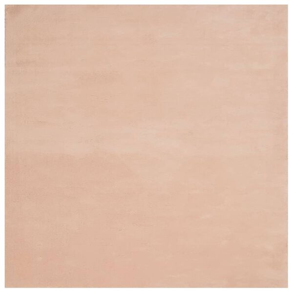 vidaXL Vloerkleed HUARTE laagpolig zacht wasbaar 160x160 cm roze