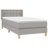 vidaXL Boxspring met matras stof lichtgrijs 80x200 cm