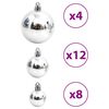vidaXL Kerstballen 100 st 3/4/6 cm blauw en zilverkleurig