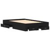 vidaXL Bedframe met lades Zwart eiken 120 x 190 cm Bewerkt hout