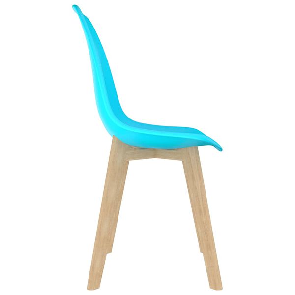 vidaXL Eetkamerstoelen 6 st kunststof blauw