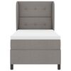 vidaXL Boxspring bed met matras met hoofdeinde Taupe 100 x 200 cm Stof