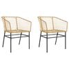 vidaXL Tuinstoel bruin poly rattan 2 st