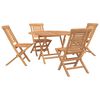 vidaXL Tuinset 5 st Bruin Massief Teakhout