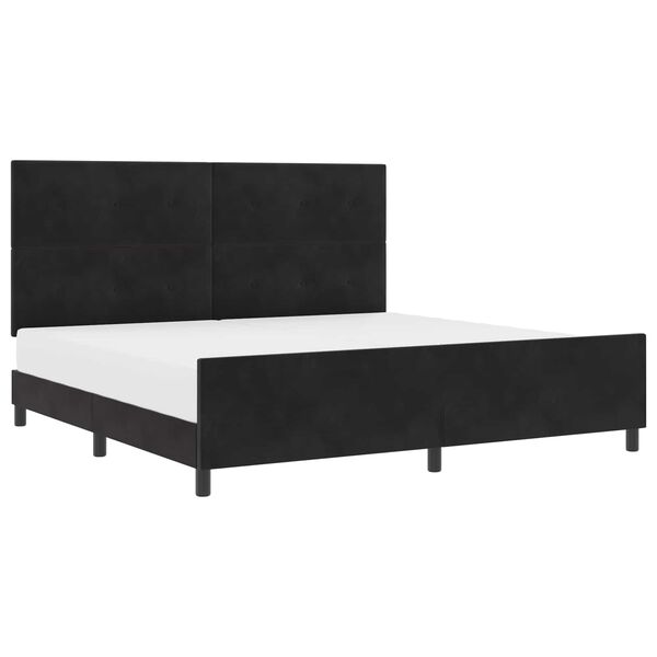 vidaXL Boxspringbed met hoofdeinde Zwart 200 x 200 cm Fluweel
