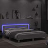 vidaXL Bedframe met hoofdeinde en LED wit 180x200 cm