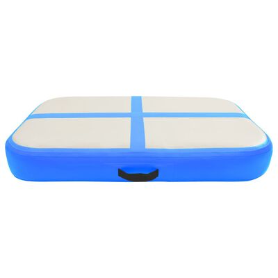 vidaXL Gymnastiekmat met pomp opblaasbaar 60x100x20 cm PVC blauw