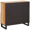 vidaXL Dressoir met opslag Bruin 80 x 33,5 x 75 cm Massief Mango Hout