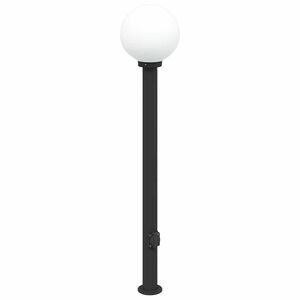 vidaXL Bolderarmatuur met stopcontact 120 cm Zwart IP44