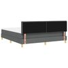 vidaXL LED Box Spring Bed met matras Donkergrijs 180 x 200 cm Stof