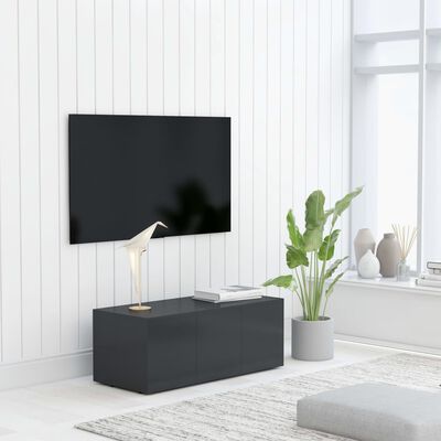 vidaXL Tv-meubel 80x34x30 cm spaanplaat grijs