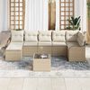 vidaXL Tuin Sofa Set met kussen 8 pcs Beige en wit Poly riet