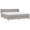 vidaXL Boxspring met matras stof lichtgrijs 160x200 cm