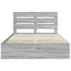 vidaXL Bedframe met lade Grijs Sonoma 150 x 200 cm Ingenieurshout