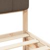 vidaXL Bedframe met Gevoerd Hoofdgedeelte Taupe 120 x 200 cm