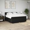 vidaXL Boxspring met matras stof zwart 180x200 cm