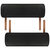 vidaXL Inklapbare massagetafel 2 zones met houten frame (zwart)