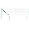 vidaXL Euro-hek met grondpennen 50 x 0,6 m PVC-Coated Staal Groen Mesh
