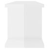 vidaXL Wandschappen 2 st 75x18x20 cm bewerkt hout hoogglans wit