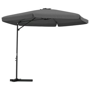 vidaXL Parasol met stalen paal 300 cm antraciet