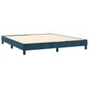 vidaXL Boxspring met matras fluweel donkerblauw 160x200 cm