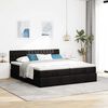 vidaXL Ottoman bed met matrassen en LED's 160x200cm stof zwart