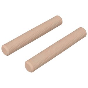 vidaXL Houten Dowels 2 pcs Naturel &Oslash; 6 x 40 mm Massief Hout