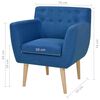 vidaXL Fauteuil stof blauw