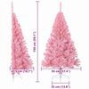 vidaXL Kunstmatig Voorverlicht Kerstboom met 150 LED Roze 150 cm PVC