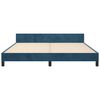 vidaXL Bedframe zonder matras 180x200 cm fluweel donkerblauw