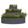 vidaXL Tuin Bloempot Antraciet 90 x 90 x 20 cm Koudgewalst staal
