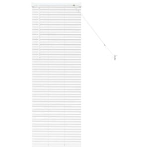 vidaXL Raamblind met gordijnen Wit Aluminium