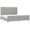 vidaXL Bedframe zonder matras stof lichtgrijs 160x200 cm