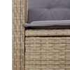 vidaXL 2-delige Tuinset met kussens poly rattan beige