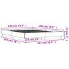 vidaXL Bedframe LED massief hout wit 140x190 cm