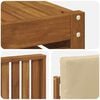 vidaXL Hoekbank Set 8 pcs Natuurlijk en Beige Massief Acaciahout