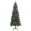 vidaXL Kunstkerstboom met 300 LED Groen 210 cm PVC en Plastic en Staal
